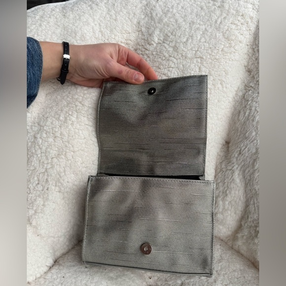 Lancome Silver Makeup / Cosmetics Bag / Mirrored Insert - Picture 2 of 12